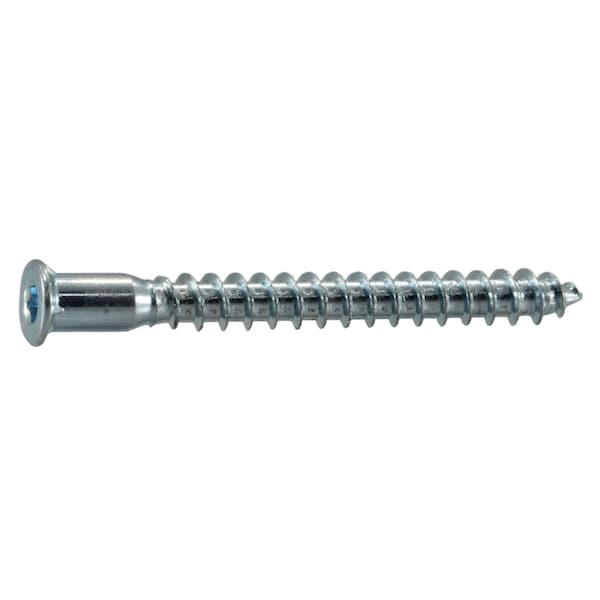 Midwest Fastener Wood Screw, M5, 50 mm, Zinc Plated Steel Flat Head Hex Drive, 15 PK 38546 - main